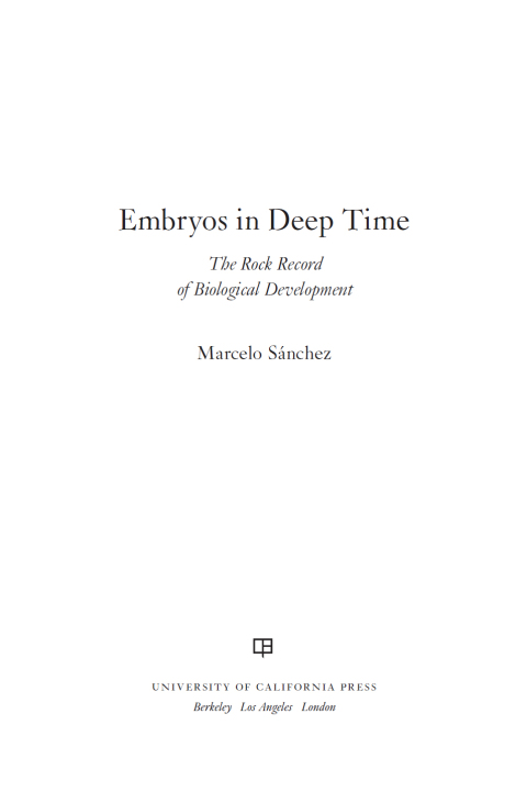 Cover image for book Embryos in Deep Time