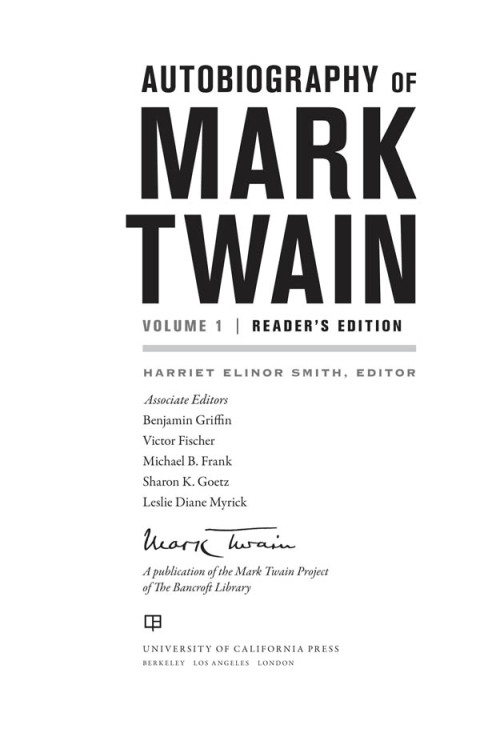Cover image for book Autobiography of Mark Twain