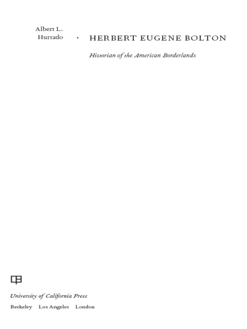 Cover image for book Herbert Eugene Bolton