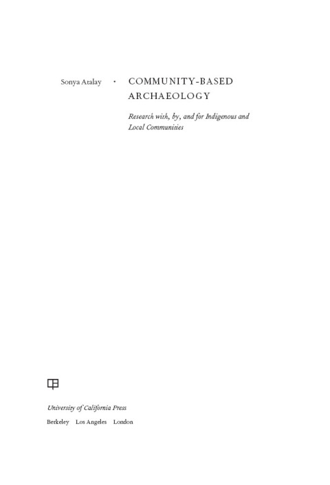 Cover image for book Community-Based Archaeology