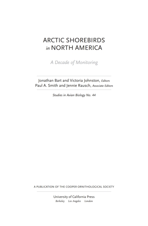 Cover image for book Arctic Shorebirds in North America
