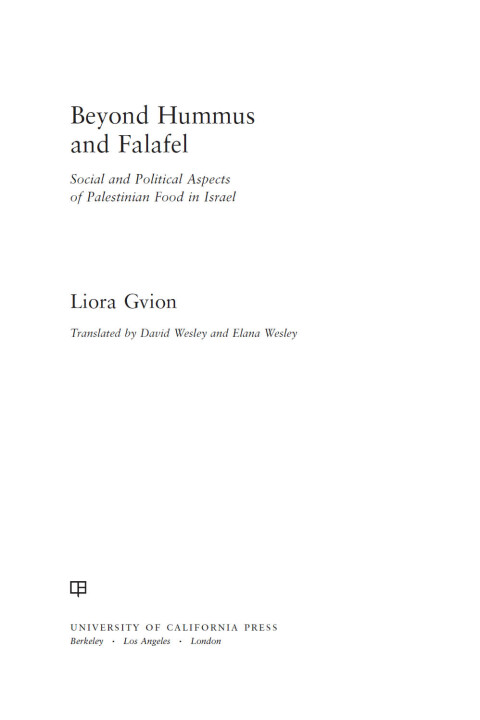 Cover image for book Beyond Hummus and Falafel