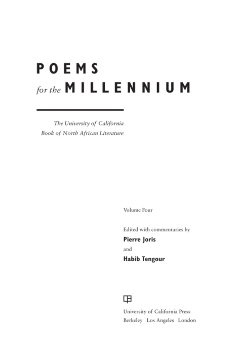 Cover image for book Poems for the Millennium, Volume Four