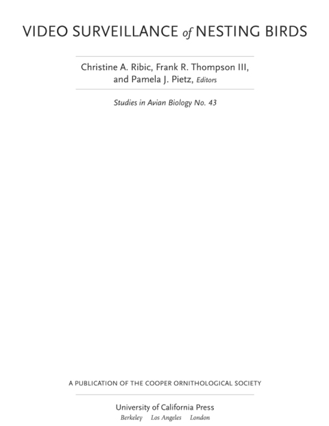 Cover image for book Video Surveillance of Nesting Birds