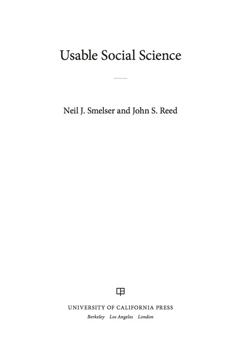 Cover image for book Usable Social Science