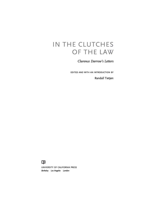 Cover image for book In the Clutches of the Law