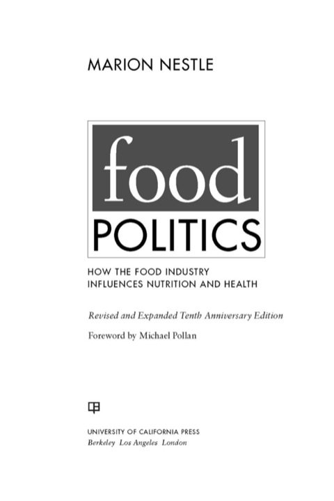 Cover image for book Food Politics