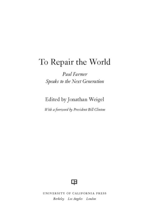 Cover image for book To Repair the World