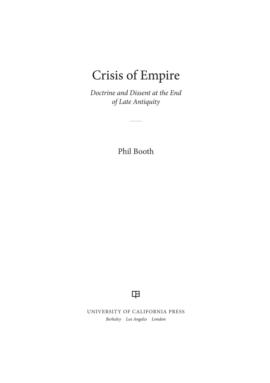Reflowable Crisis of Empire; $38.79