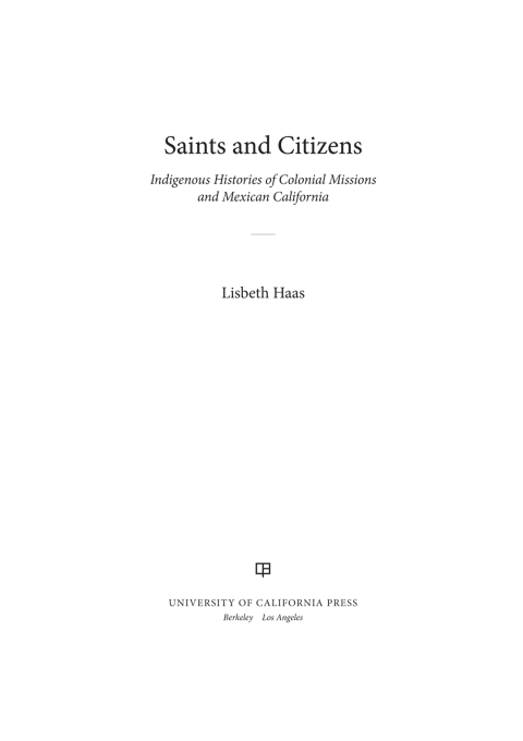 Cover image for book Saints and Citizens