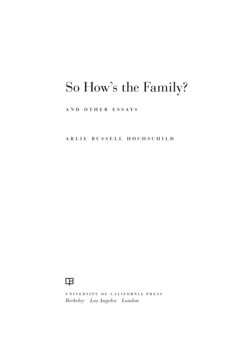 Cover image for book So How's the Family?