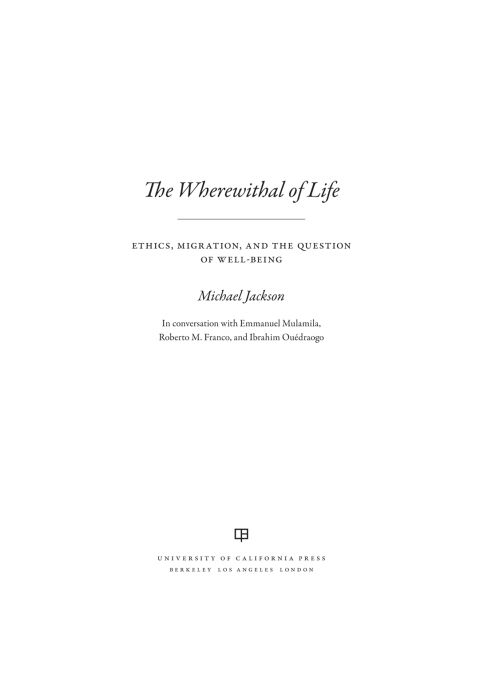 Cover image for book The Wherewithal of Life