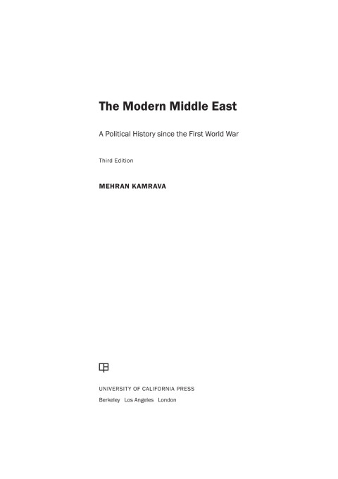 Cover image for book The Modern Middle East, Third Edition