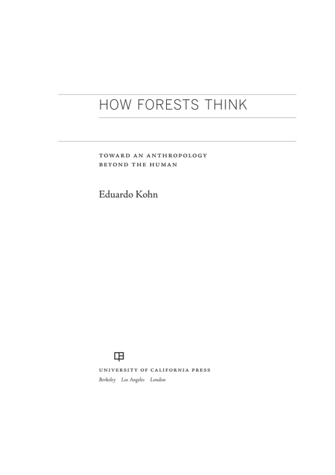 Cover image for book How Forests Think