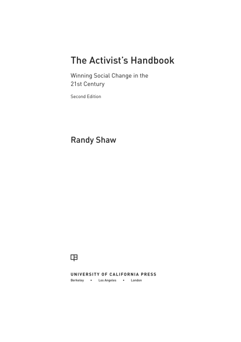 Cover image for book The Activist's Handbook