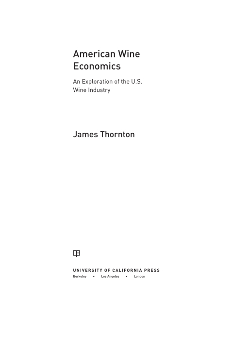 Cover image for book American Wine Economics