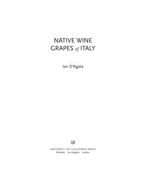 Cover image for book Native Wine Grapes of Italy