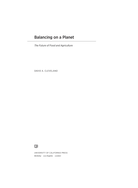 Cover image for book Balancing on a Planet