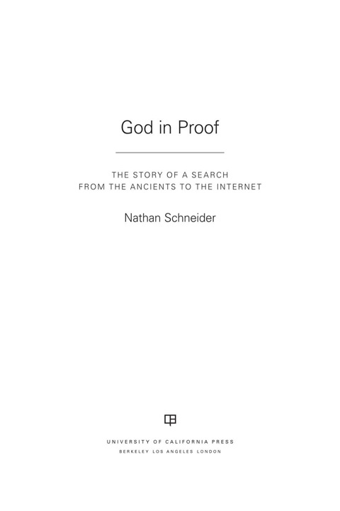 Cover image for book God in Proof