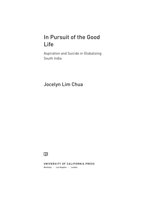 Cover image for book In Pursuit of the Good Life