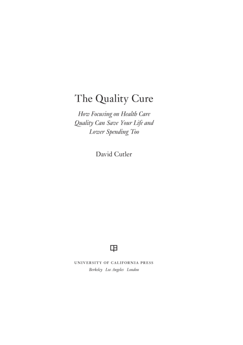 Cover image for book The Quality Cure