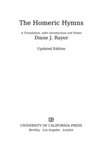 Cover image: The Homeric Hymns 1st edition 9780520282117