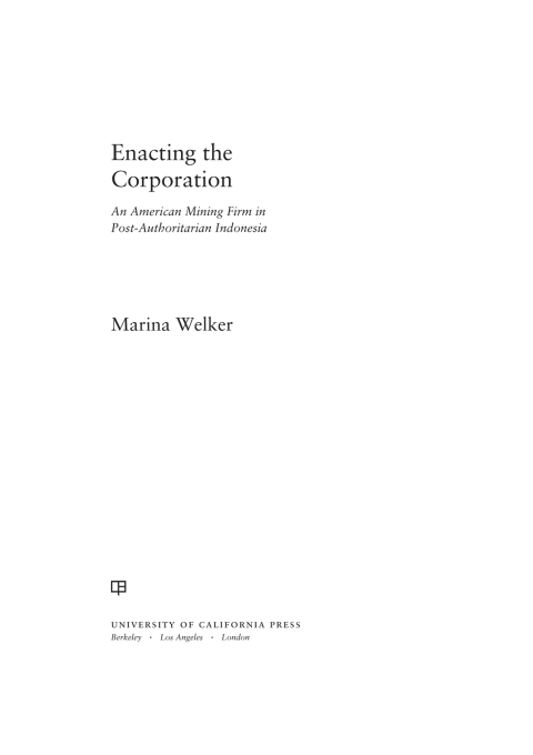 Cover image for book Enacting the Corporation