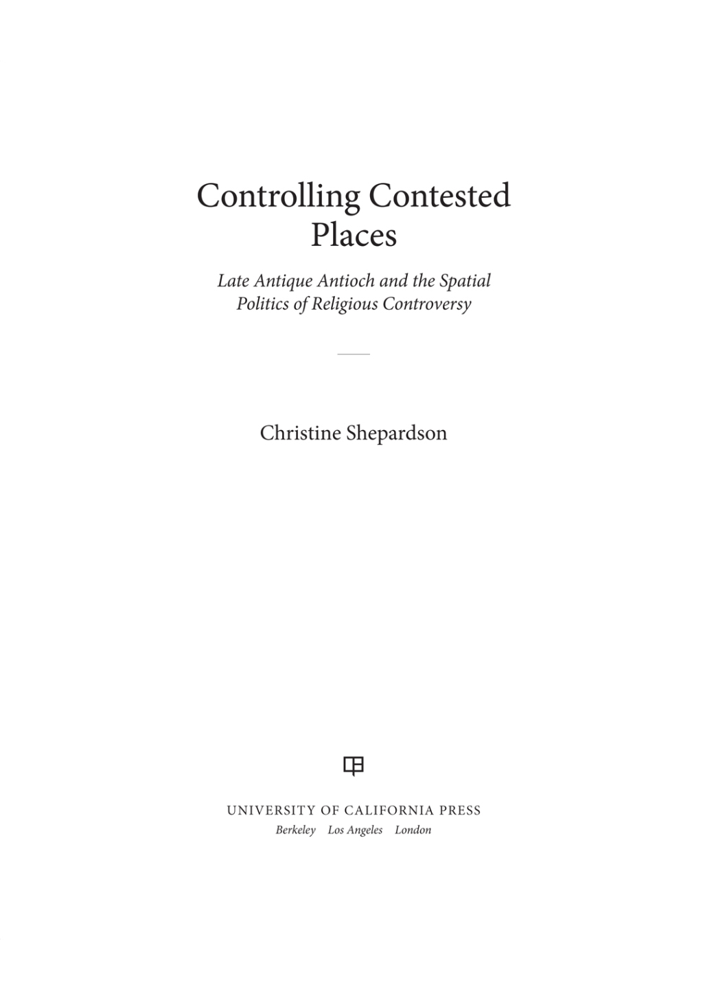 Reflowable Controlling Contested Places; $38.79