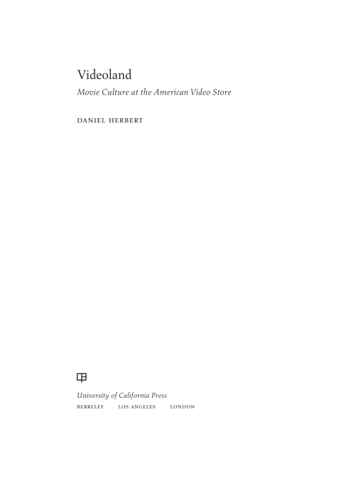 Cover image for book Videoland
