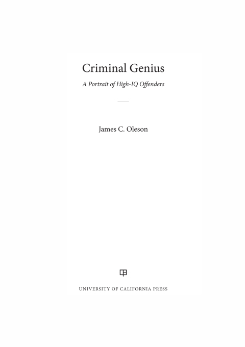 Cover image for book Criminal Genius
