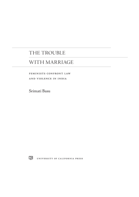 Cover image for book The Trouble with Marriage