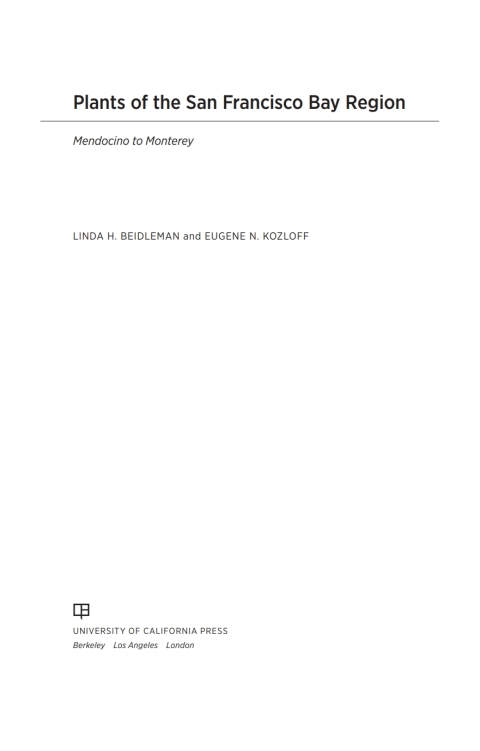 Cover image for book Plants of the San Francisco Bay Region