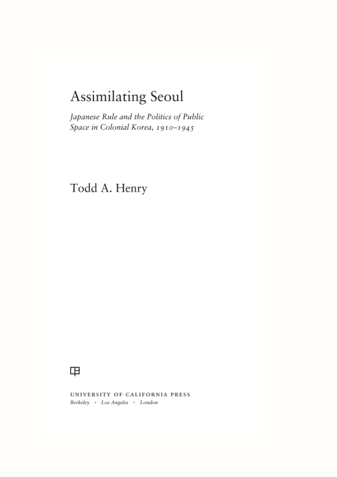 Cover image for book Assimilating Seoul