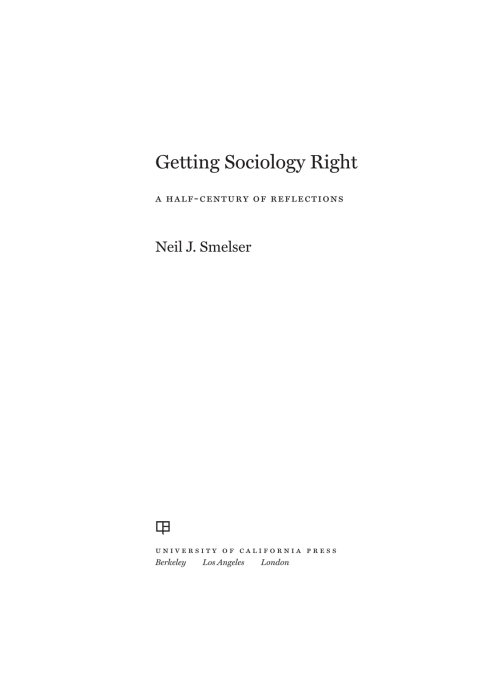 Cover image for book Getting Sociology Right