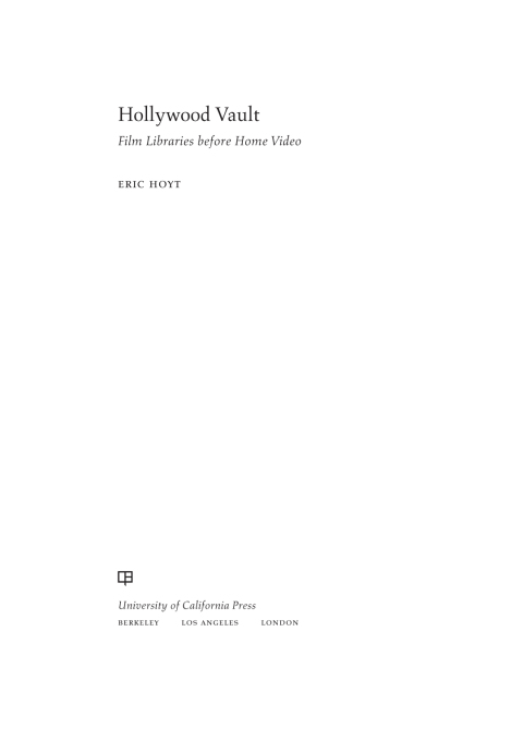 Cover image for book Hollywood Vault