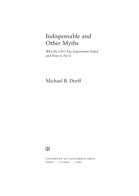 Cover image for book Indispensable and Other Myths