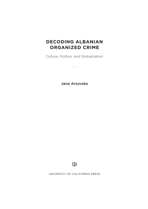 Cover image for book Decoding Albanian Organized Crime