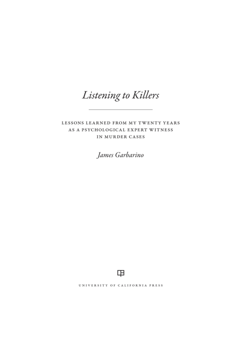 Cover image for book Listening to Killers