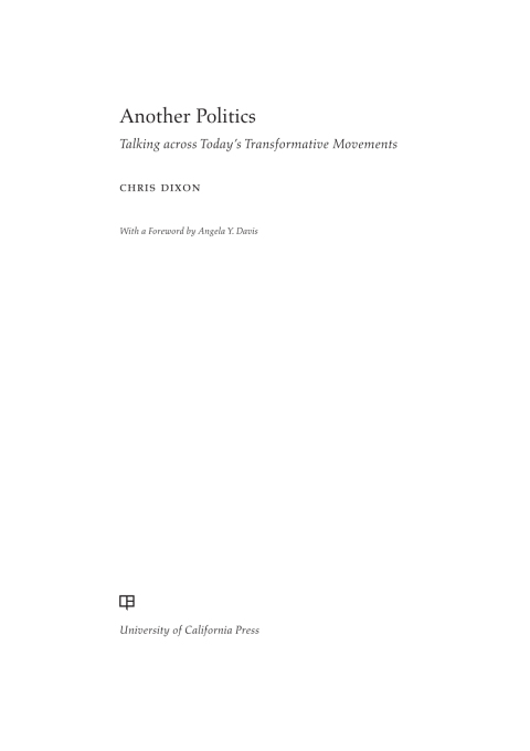Cover image for book Another Politics