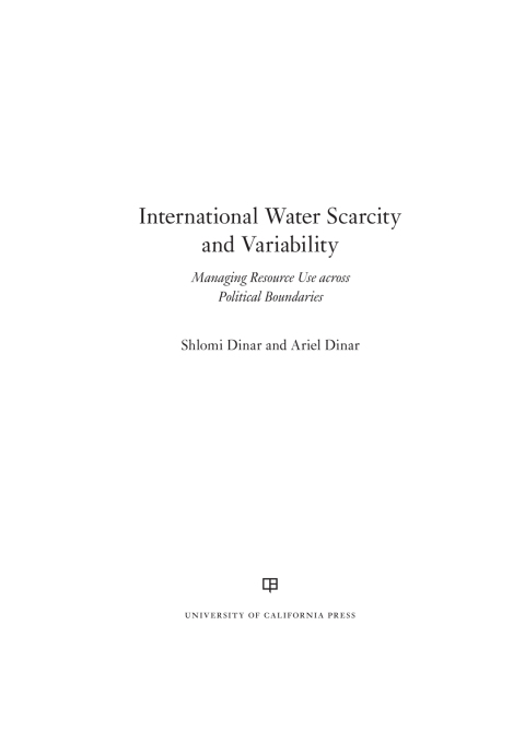 Cover image for book International Water Scarcity and Variability