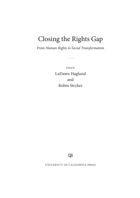 Cover image for book Closing the Rights Gap