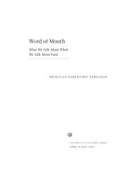 صورة الغلاف: Word of Mouth 1st edition 9780520273924