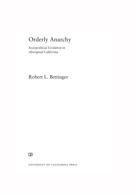 Cover image for book Orderly Anarchy