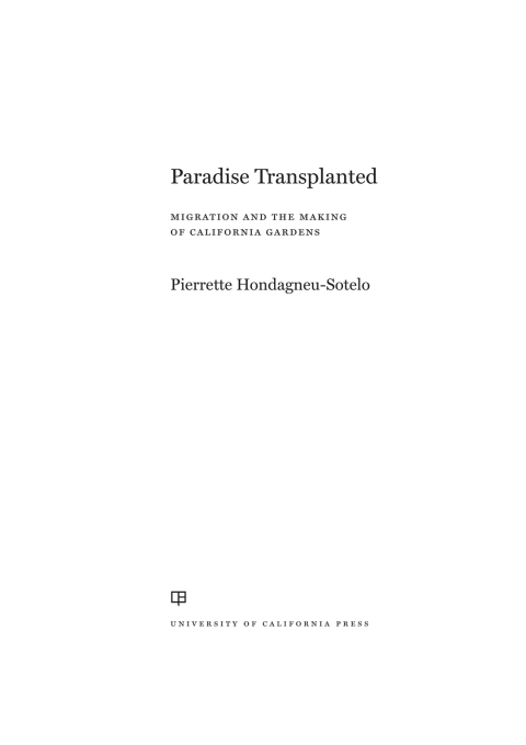 Cover image for book Paradise Transplanted