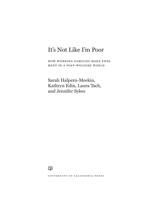 Cover image for book It's Not Like I'm Poor