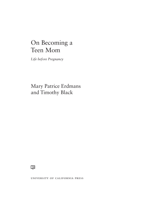 Cover image for book On Becoming a Teen Mom