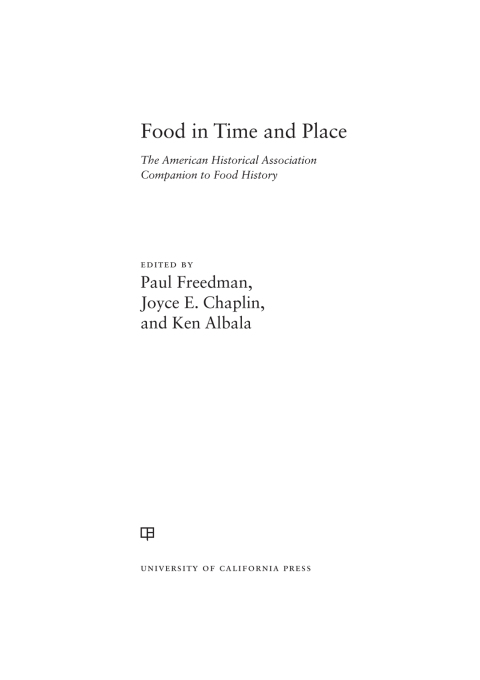 Cover image for book Food in Time and Place
