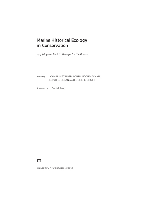 Cover image for book Marine Historical Ecology in Conservation