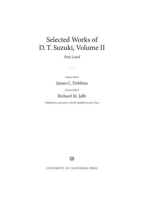 Cover image for book Selected Works of D.T. Suzuki, Volume II