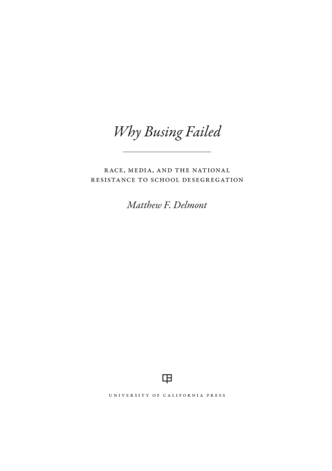 Cover image for book Why Busing Failed